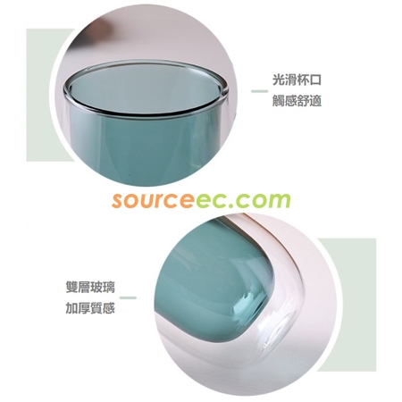 客製化雙層彩色耐熱玻璃杯禮品