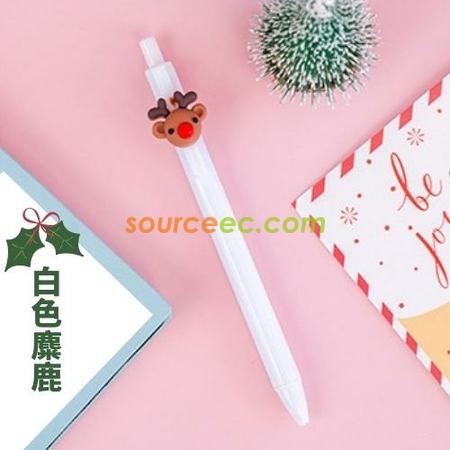 客製化聖誕卡通按動中性筆禮品
