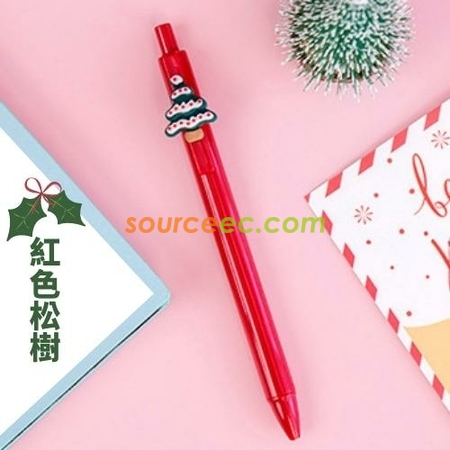 客製化聖誕卡通按動中性筆禮品