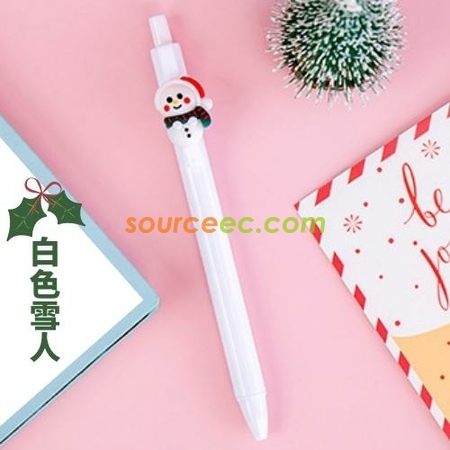 客製化聖誕卡通按動中性筆禮品