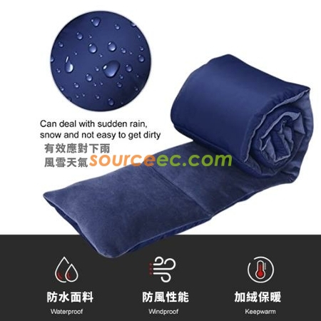 客製化日系簡約口袋羽絨棉圍巾禮品