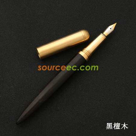 客製化黃銅檀木商務鋼筆簽字筆禮品