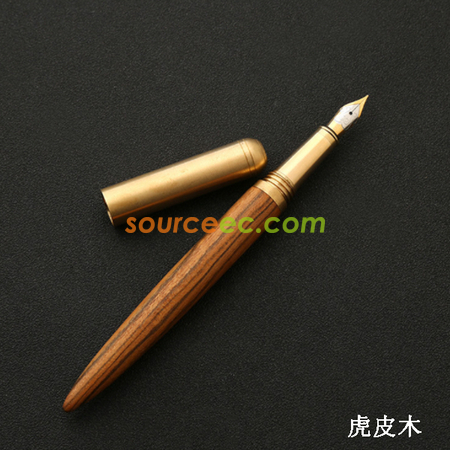 客製化黃銅檀木商務鋼筆簽字筆禮品