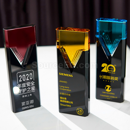 客製化創意琉璃水晶獎座禮品