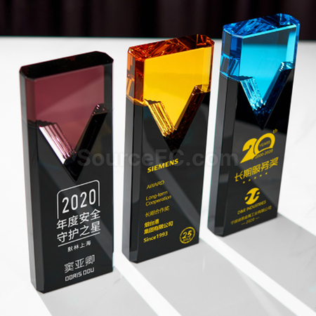 客製化創意琉璃水晶獎座禮品