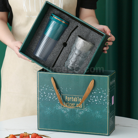 客製化便擕式榨汁機玻璃杯套裝禮品