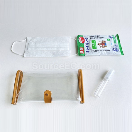 客製化日式透明PVC客製化口罩收納袋禮品