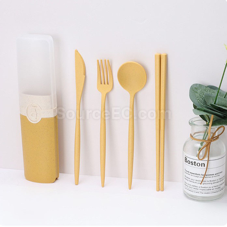 客製化麥稈餐具套裝禮品