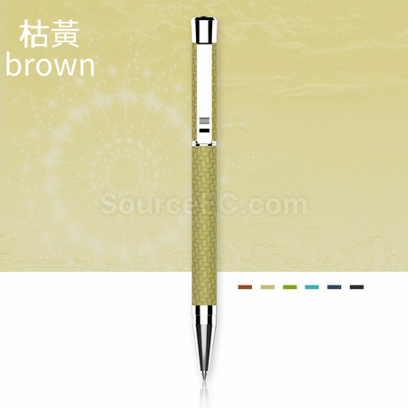 客製化PU皮質按動原子筆禮品