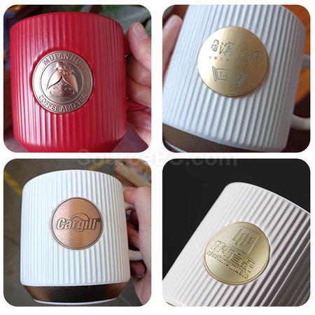 客製化銅章陶瓷杯禮品