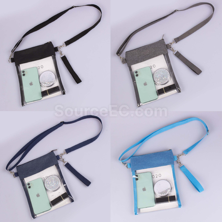 客製化PVC透明斜挎袋禮品