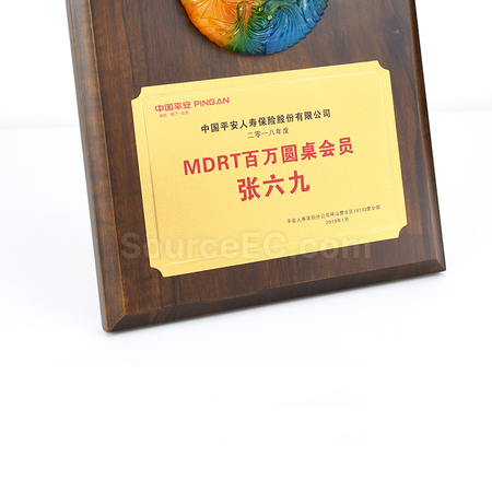 客製化琉璃實木獎牌禮品