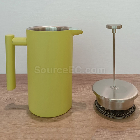 客製化304雙層隔熱法壓咖啡壺禮品