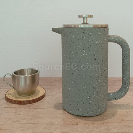 客製化304雙層隔熱法壓咖啡壺禮品