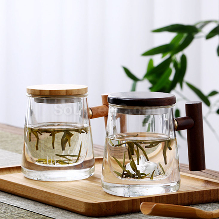 客製化帶蓋雙層玻璃杯禮品