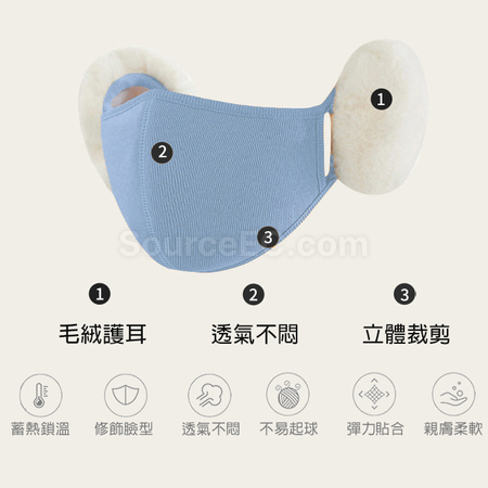 客製化雲朵保暖護耳口罩禮品