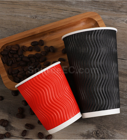 客製化波浪紋加厚紙杯禮品