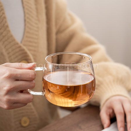 客製化招財貓玻璃泡茶杯禮品