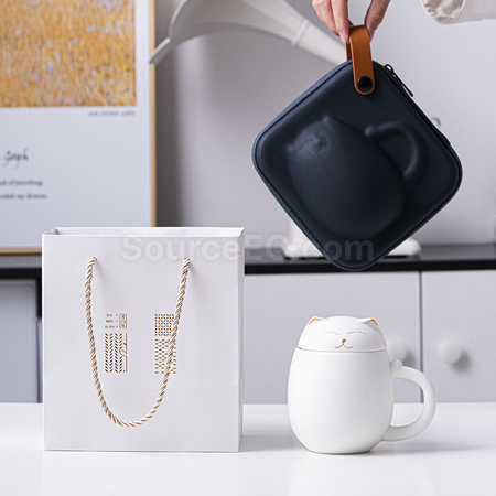 客製化客製化商品 招財貓泡茶杯禮品