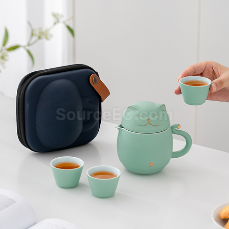 客製化招財貓泡茶杯禮品