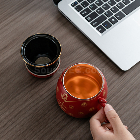客製化招財貓泡茶杯禮品