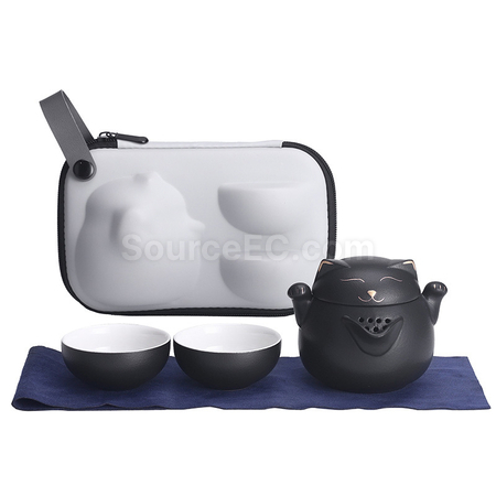 客製化招財貓泡茶杯套裝禮品