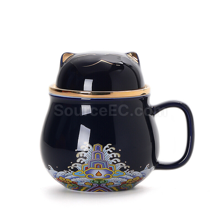 客製化招財貓泡茶杯套裝禮品