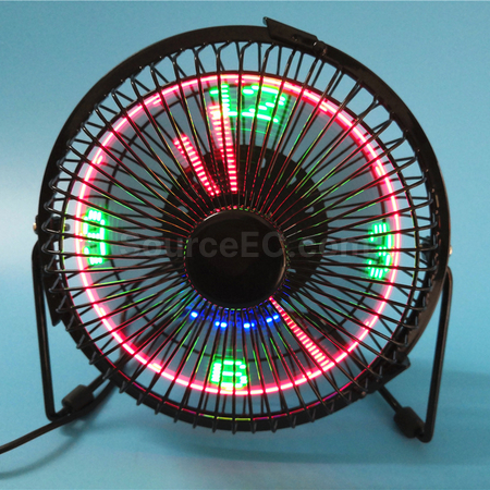 客製化LED時鐘電風扇禮品