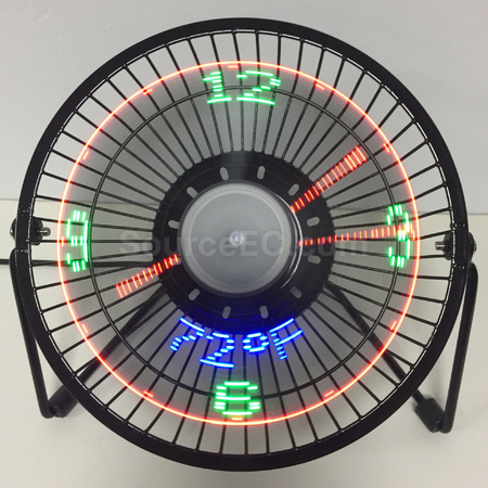 客製化LED時鐘電風扇禮品