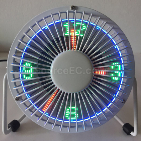 客製化LED時鐘電風扇禮品