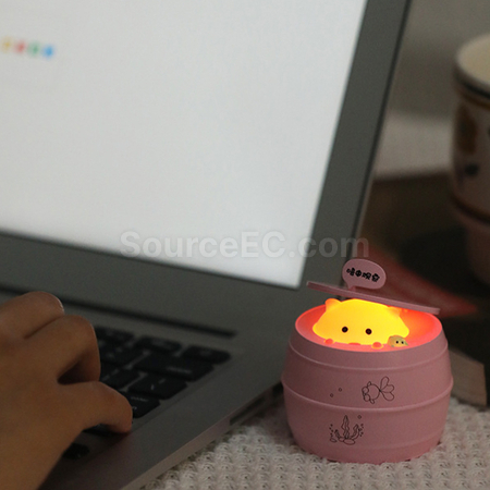 客製化可愛酒桶小夜燈禮品