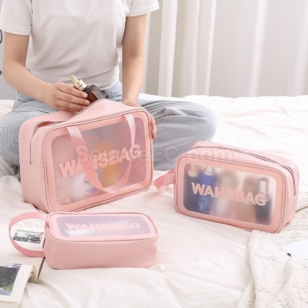 客製化透明磨砂盥洗包禮品