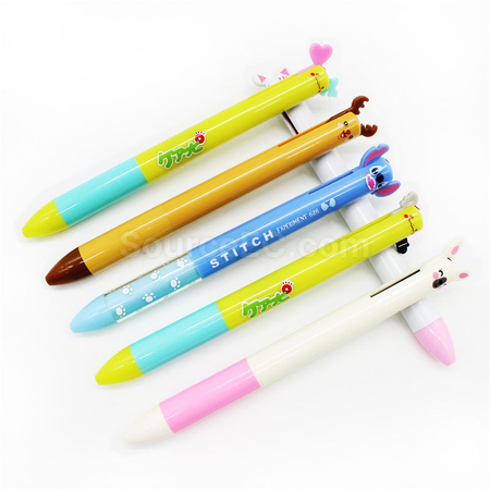 客製化按壓卡通兩色原子筆禮品