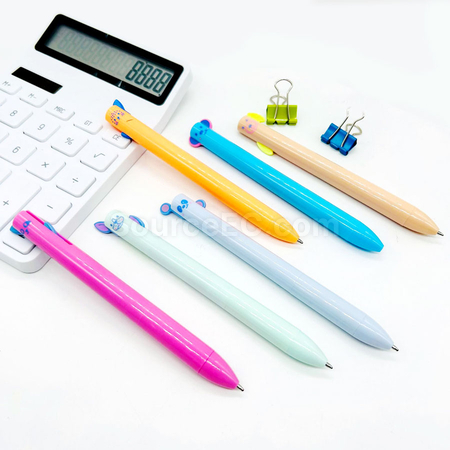 客製化按壓卡通兩色原子筆禮品