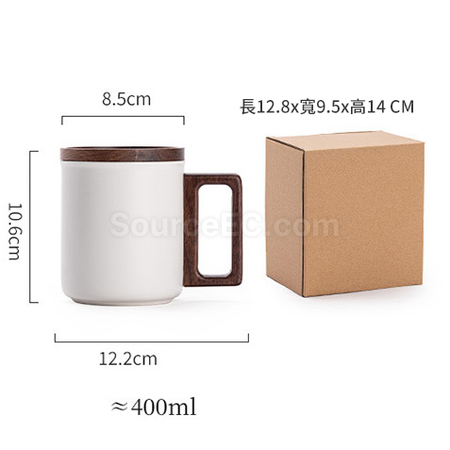 客製化木手柄陶瓷杯禮品