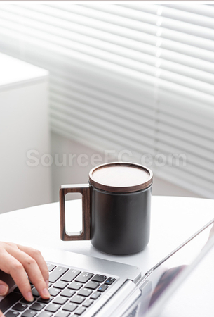 客製化木手柄陶瓷杯禮品