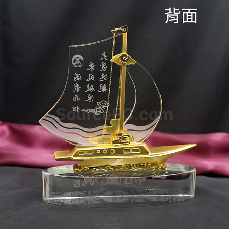 客製化水晶帆船禮品