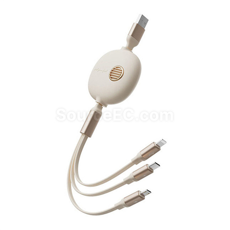 客製化一拖三伸縮充電線禮品