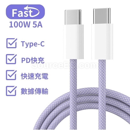 雙Type-C馬卡龍快充充電線