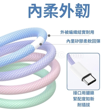 客製化馬卡龍快充充電線數據線禮品