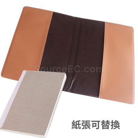 客製化多功能麻紋皮革記事簿禮品