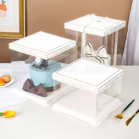 客製化方形全透紙蓋PET透明禮品盒禮品