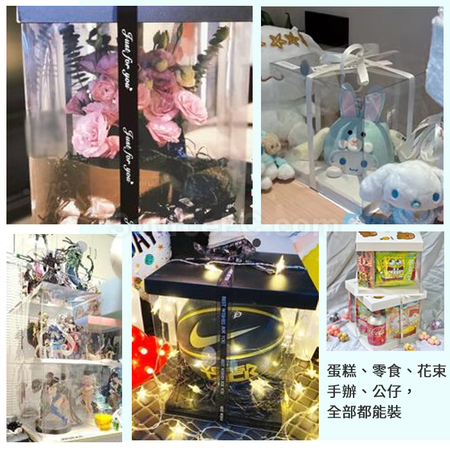 客製化圓形全透明蛋糕包裝盒禮品