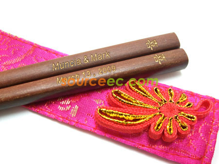 客製化環保紅木筷子禮品