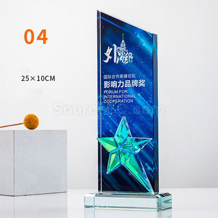 客製化炫彩水晶獎座禮品