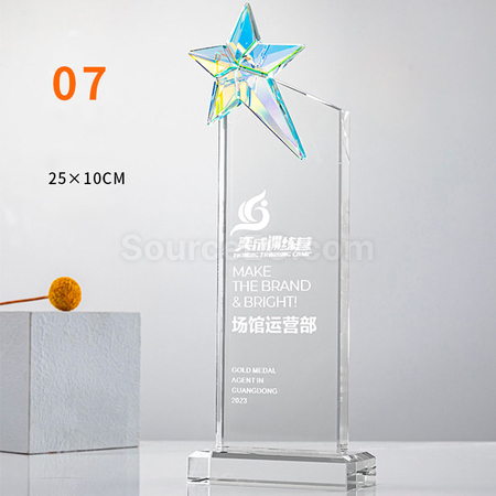 客製化炫彩水晶獎座禮品