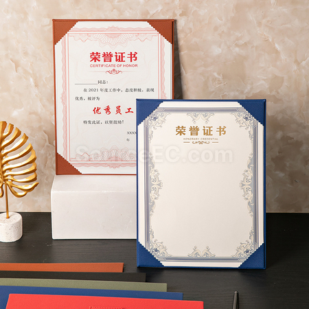 客製化PU證書架禮品