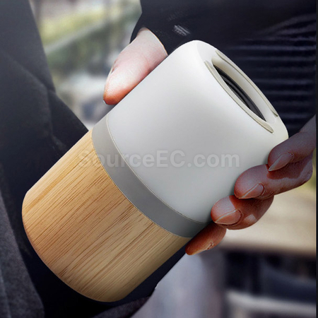 客製化LED竹木紋藍牙音箱禮品