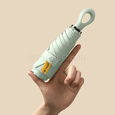 客製化指環柄五摺黑膠雨傘禮品