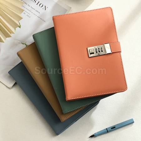 客製化PU 密碼鎖筆記本禮品